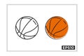 Simple basketball tournament icon, basketball championship logo