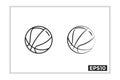Simple basketball tournament icon, basketball championship logo Royalty Free Stock Photo