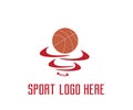 Simple basketball vector logo design Royalty Free Stock Photo