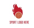 Simple basketball vector logo design Royalty Free Stock Photo