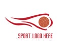 Simple basketball vector logo design Royalty Free Stock Photo