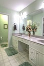 Simple bathroom with double sinks