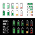 Simple battery icon set Royalty Free Stock Photo