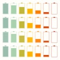 Simple Battery Life Icon Set Set Royalty Free Stock Photo