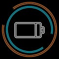 Simple Battery Thin Line Vector Icon