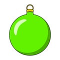 Simple Bauble for christmas tree isolated on white background