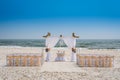 A simple beach wedding arch in Gulf Shores, Alabama Royalty Free Stock Photo