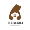 Simple Bear modern and house logo