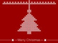 Cross-stitching instruction with tree for christmas Royalty Free Stock Photo