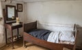 Simple bedroom at farm on Domein Bokrijk, Genk, Belgium