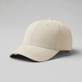 Simple beige baseball cap against gray background Royalty Free Stock Photo