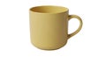 A simple beige ceramic mug with a smooth handle and rounded edges Royalty Free Stock Photo