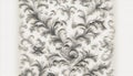 A simple beige grey floral damask seamless pattern, Ai generated image Royalty Free Stock Photo