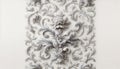 A simple beige grey floral damask seamless pattern, Ai generated image Royalty Free Stock Photo