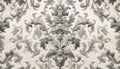 A simple beige grey floral damask seamless pattern, Ai generated image Royalty Free Stock Photo