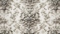 A simple beige grey floral damask seamless pattern, Ai generated image Royalty Free Stock Photo