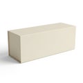 Simple beige rectangular box on white background Royalty Free Stock Photo