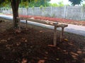 Simple bench made of bamboo Royalty Free Stock Photo