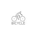 Simple bicycle line seamless pattern