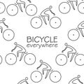 Simple bicycle line seamless pattern