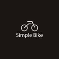 Simple Bike logo template Royalty Free Stock Photo