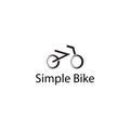 Simple Bike logo template Royalty Free Stock Photo