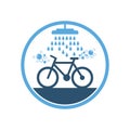 Simple bike wash service icon