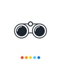 Simple binocular icon,Vector and Illustration