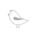 A Simple Bird Illustration.. Vector Illustration Decorative Background Design