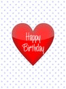 Simple birthday greeting card, a symbol of love