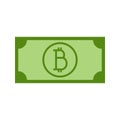 Simple Bitcoin Money Symbol Vector Illustration Graphic