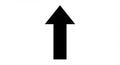 A simple black arrow pointing upwards isolated on white background Royalty Free Stock Photo