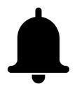 Black Bell Silhouette Design Vector for Notifications and Alerts Royalty Free Stock Photo