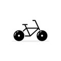 Simple black bicycle icon