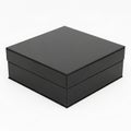 Simple black box isolated on white background Royalty Free Stock Photo