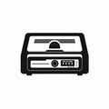 Simple black bread maker appliance, kitchen equipment appliance design silhouette Royalty Free Stock Photo