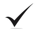 Simple Black Check Mark Symbol Confirm Approval Icon Yes Choice Tick Done Validated Royalty Free Stock Photo