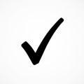 Simple black checkmark on white background Royalty Free Stock Photo