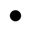 Simple black circle on white background Royalty Free Stock Photo