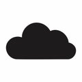Simple black cloud icon on white background Royalty Free Stock Photo