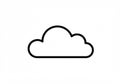 Simple black cloud outline on a white background. The design features Royalty Free Stock Photo