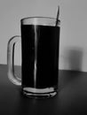 Simple black coffee in a seidel glass