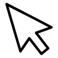 Black computer mouse pointer icon simple cursor symbol Royalty Free Stock Photo