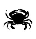 Simple, black crab silhouette