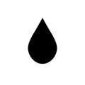 Simple black drop isolated icon