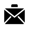Simple Black Envelope Icon for Communication and Messaging Purposes Online Royalty Free Stock Photo