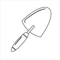 Simple black gardening trowel icon Royalty Free Stock Photo