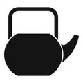 Simple black icon of kettle for boiling water Royalty Free Stock Photo
