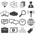 Simple black icon set 11 Royalty Free Stock Photo