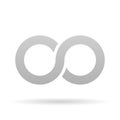 Simple black infinity icon Royalty Free Stock Photo